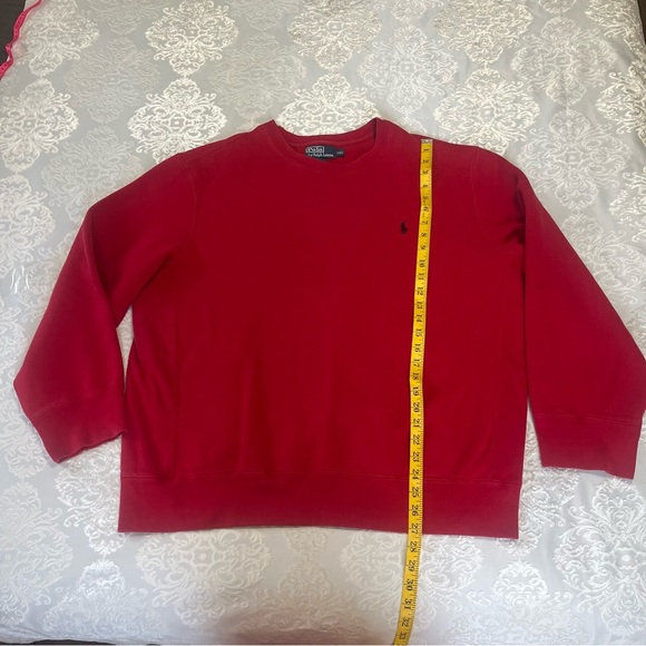 Polo Ralph Lauren Crewneck Red With Black Embroidered Polo Horse Size XXL - Picture 5 of 6
